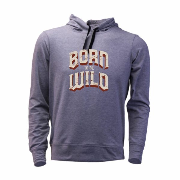 born to be wild grey melange summer hoodie