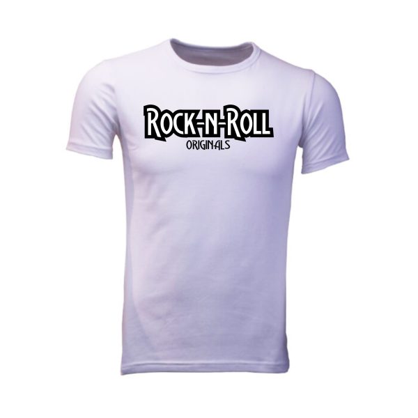 rock n roll white short sleeve